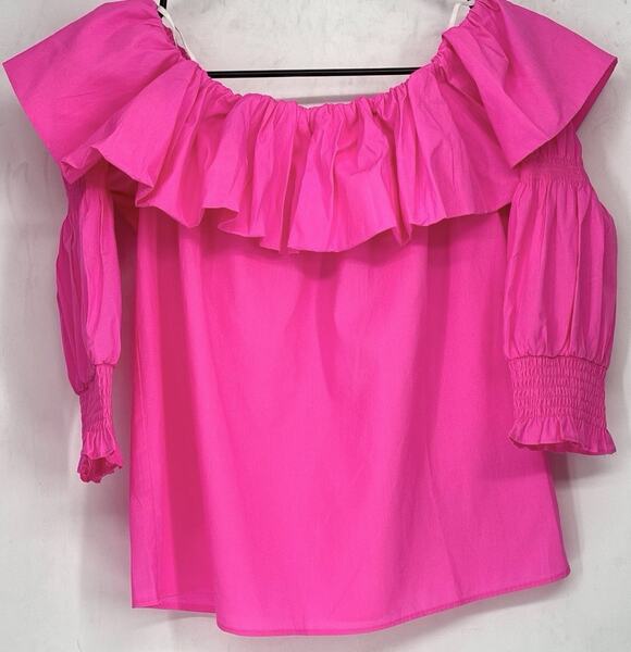 Lilly Pulitzer Tops - Lilly Pulitzer NWT Beatrix Top Plumeria Pink Size S Off Shoulder or On 008738